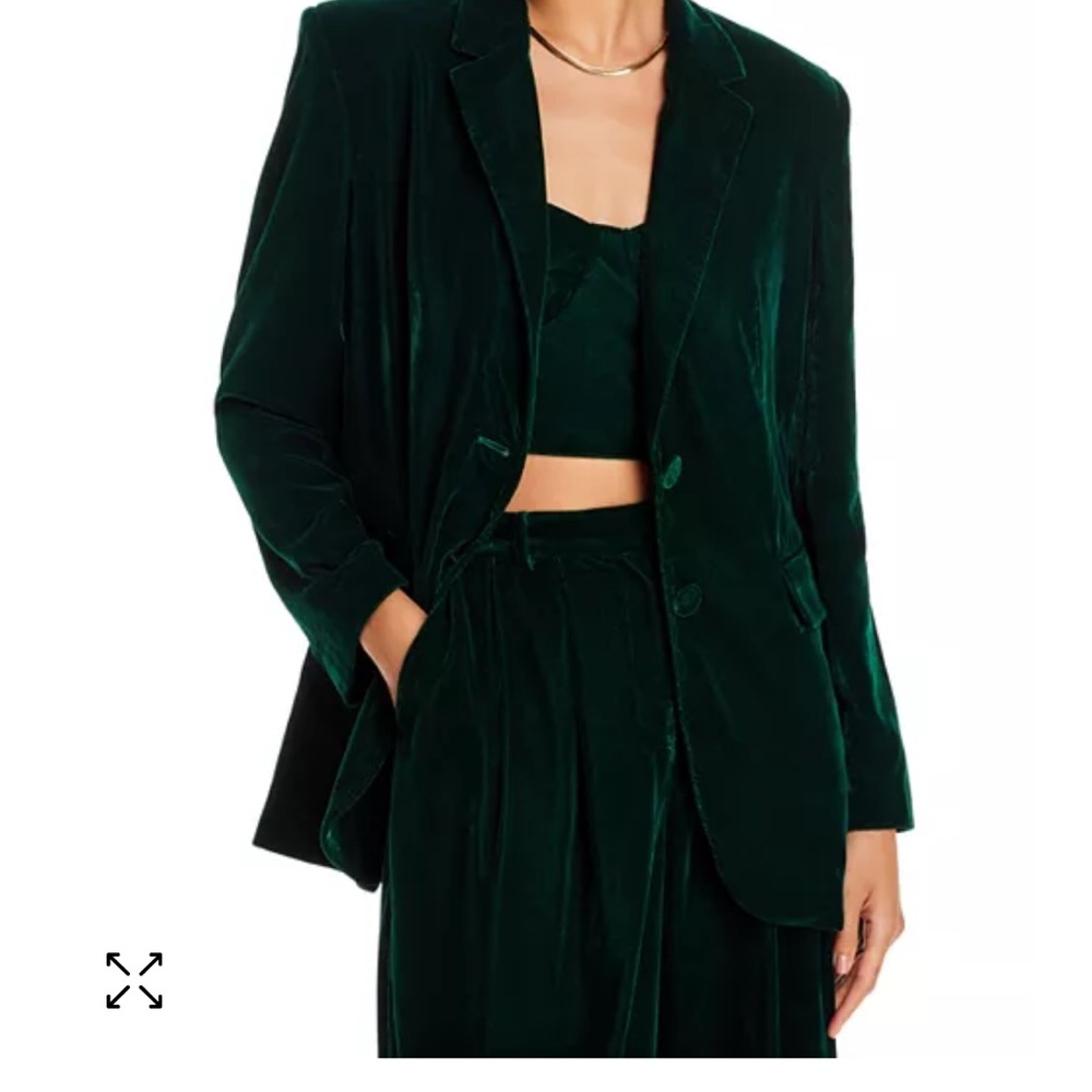 Bloomingdale’s Dark Green Velvet Suit (Blazer & Pants)